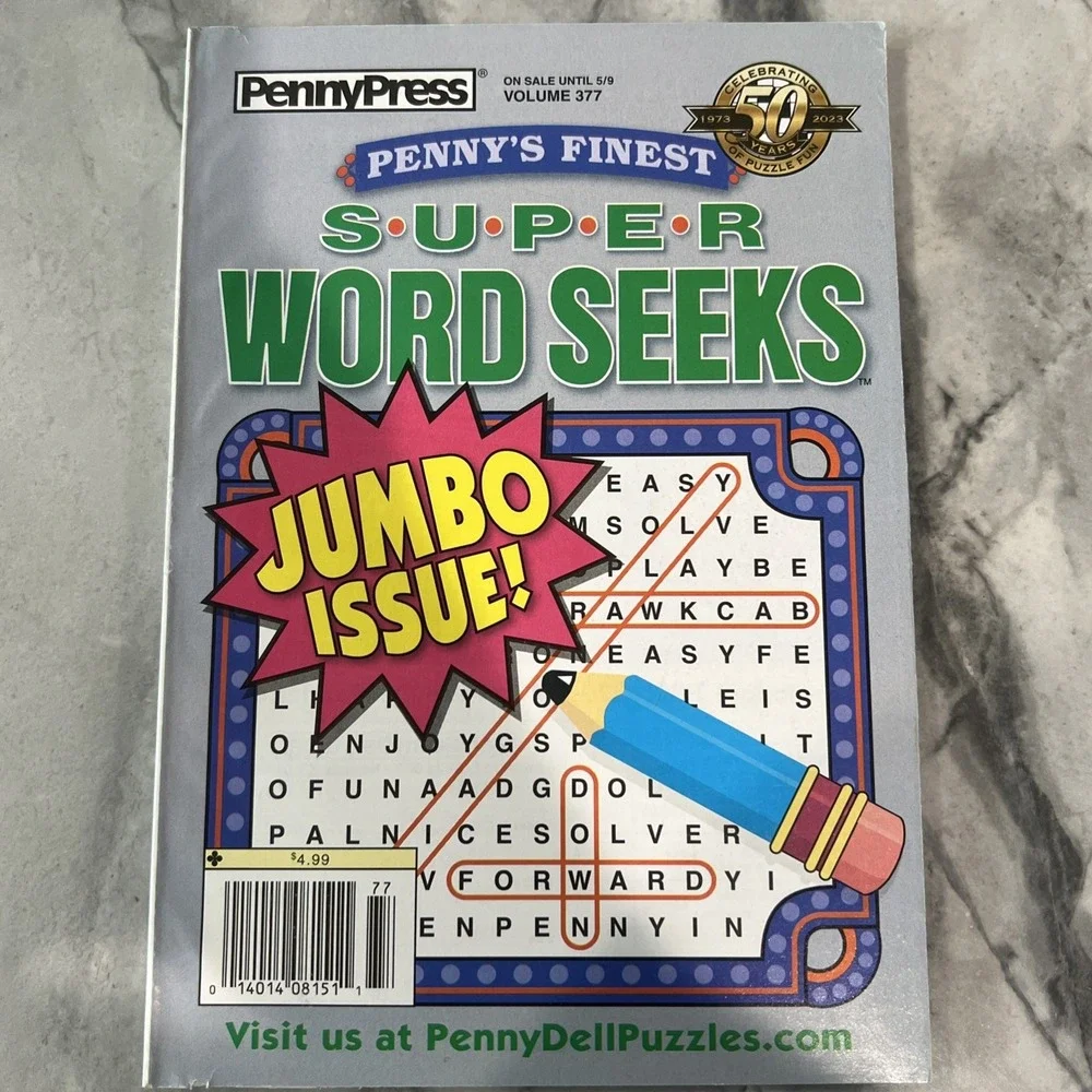 Lot 3 Penny Press Penny's Finest SUPER Word Seeks‎ Jumbo Issues